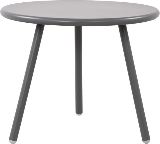 Berea Salontafel - Rond - Loungetafel - voor buiten en binnen - Weerbestendige en UV-bestendige tuintafel - Bijzettafel voor buiten -, Kleur:donkergrijs