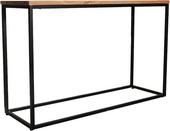 Bijzettafel 120cm duurzaam mangohout lichtbruin Osso industrieel side table