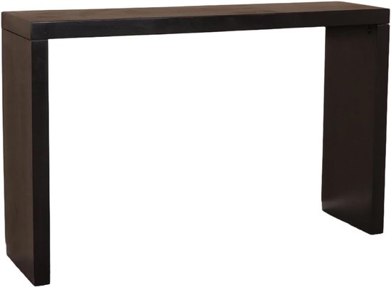 Bijzettafel 120cm duurzaam mangohout Randy zwart industrieel side table