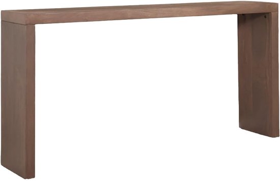 Bijzettafel 150cm duurzaam mangohout Randy walnoot industrieel side table