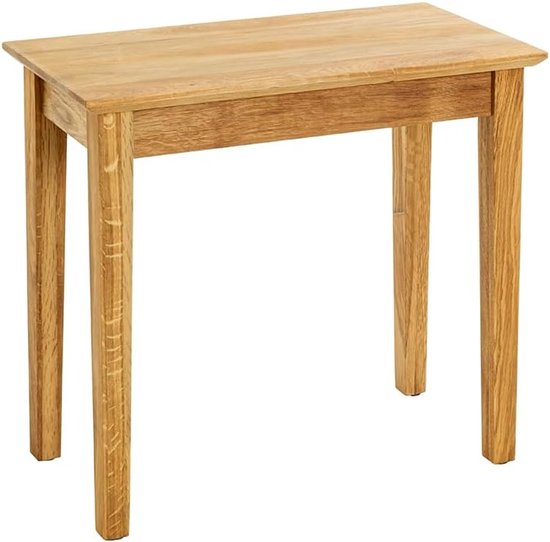 Bijzettafel eiken, Massief hout - Maat: B 56 cm x H 52 cm x D 30 cm, Stijl: Traditioneel