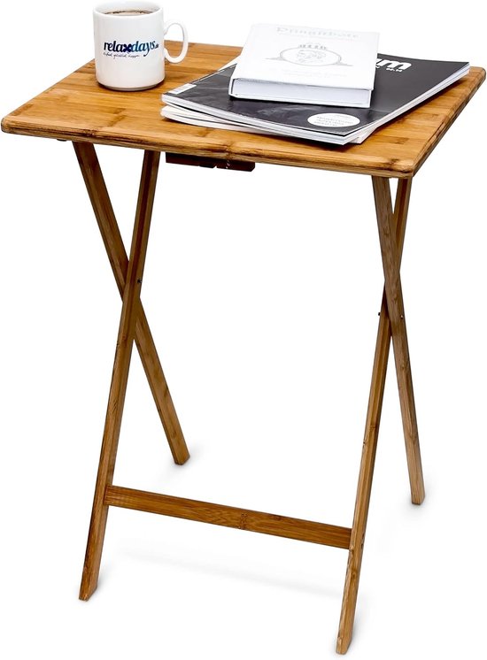 bijzettafel inklapbaar, ruimtebesparend, robuust, duurzaam, telefoontafel, HBD 63x48x38,5 cm, natuur