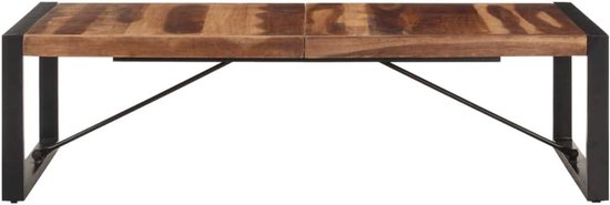 Bijzettafel, kleine bijzettafel, bank, kleine tafel, outdoor, woonkamer, meubels, salontafel, 140 x 70 x 40 cm, massief hout voor keuken, slaapkamer, tuin, balkon