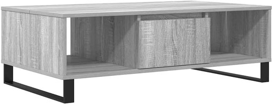 Bijzettafel, kleine tafel, outdoor, smalle bijzettafel, salontafel, grijs, Sonoma 104 x 60 x 35 cm, houtmateriaal voor balkon, keuken, woonkamer, tuin