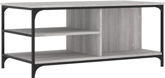 Bijzettafel smalle salontafel kleine woonkamertafel klein rek - salontafel grijs Sonoma 100x50x45 cm hout materiaal voor woonkamer slaapkamer tuin keuken
