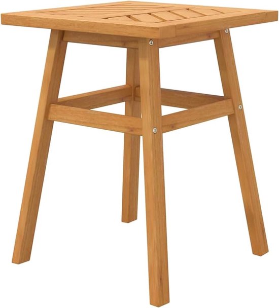 Bijzettafel tuintafel salontafel balkontafel houten tafel bloemenkruk tuinmeubelen 45x45x60 cm massief hout acacia