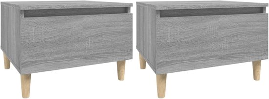 Bijzettafels, 2 stuks, nachtkastje, salontafel, woonkamertafel, koffietafel, salontafel, keukentafel, theetafel, houten tafel, eettafel, eetkamertafel, 50 x 46 x 35 cm (l x b x h)