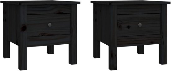 Bijzettafels, bijzettafels voor woonkamer, salontafel, kleine salontafel, moderne salontafel, commodes, nachtkastje voor kinderkamer, 40 x 40 x 39 cm, massief grenen