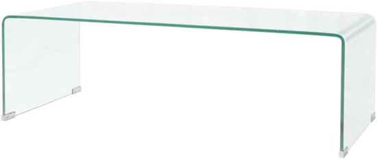 Bijzettafels, meubels voor woonkamer, slaapkamer, 98 x 45 x 30 cm, transparant