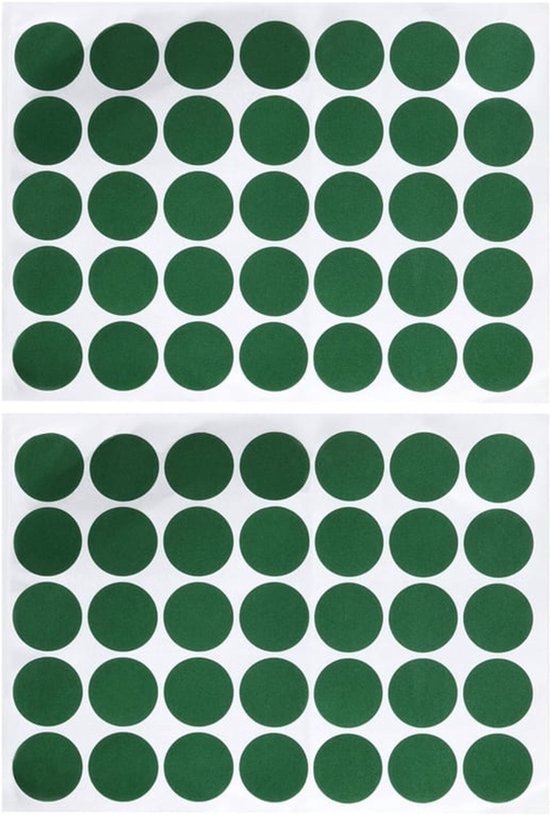 Biljarddoek Reparatiestickers 35mm, 70St/2 Blad Doek Snooker Vlekken Patches Biljarttafeldoek Beschermer Pool Accessoires, Groen