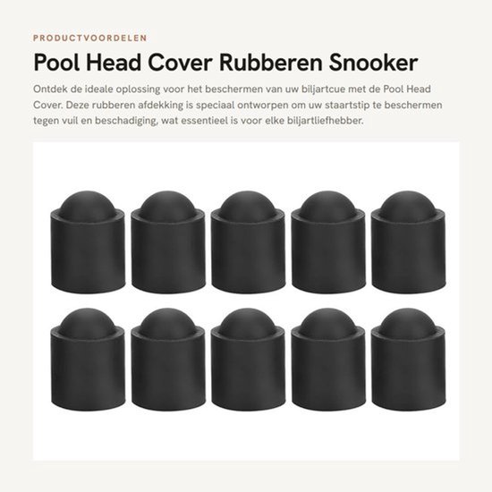 Biljart Accessoires - 10 Stuks Rubberen Keu Tip Covers - Beschermende Afdekking - Vermindert Vuil - Voorkomt Krassen - Geschikt voor Amerikaanse Biljartkeu