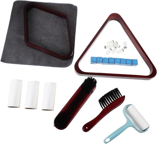 Biljart Accessoires Set - Pooltafel Onderhoud - Spelkwaliteit Verbeteren - Compleet Reinigingspakket - 33 x 29.5 x 3 cm