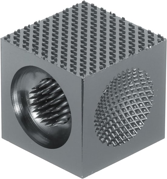 Biljart cue tip reparatie tool 2,5 x 2,5 x 2,5 cm - metaal - 5-in-1 functie - voor optimale cue-tip verzorging - Vemera