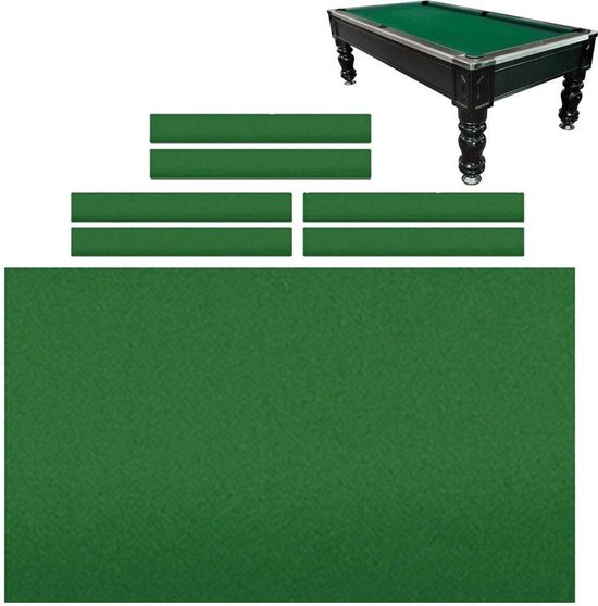 Biljart Doek - Pool Tafel Vilt - Biljart Spelen - Wol Blend Materiaal - 2.8 x 1.45 m - Groen van Merkloos