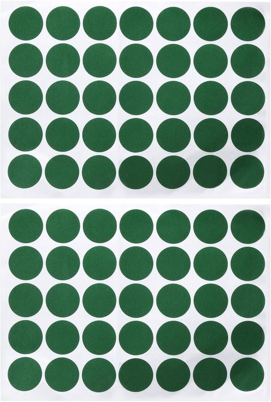 Biljart Doek Reparatie Stickers - Snooker Spots Patches - Tafel Herstellen - Zelfklevend Slijtvast - 35 mm - Groen