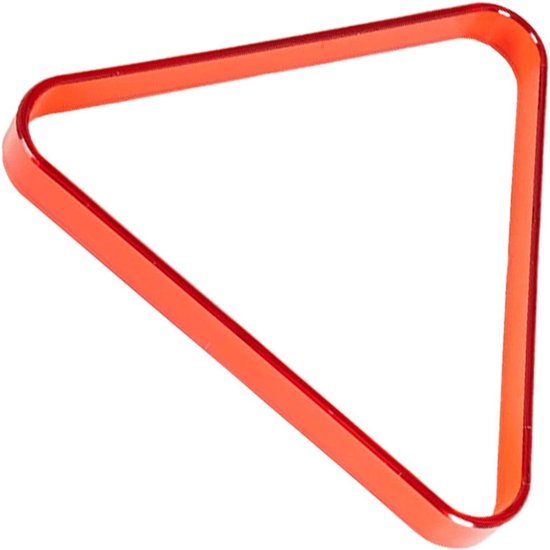 Biljart Driehoek - Pooltafel Rek - Ballen Opstellen - Verbeterde Stabiliteit - 30.5x27.5x3cm - Rood