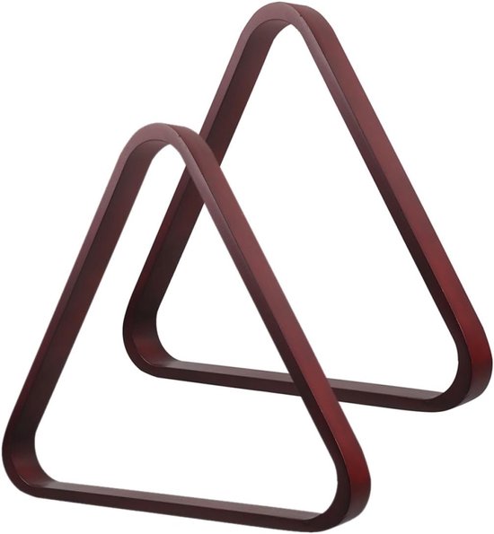Biljart Driehoek Rack - Pool Ball Frame - Nauwkeurig Rekken - Gladde Afwerking - 32x29x3.2cm - Donkerrood