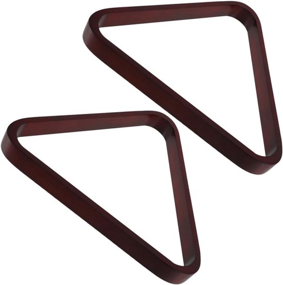 Biljart Driehoeksrek - Pooltafel Accessoire - Nauwkeurige Bal Plaatsing - Stevig Massief Hout - 32 x 29 x 3.2 cm