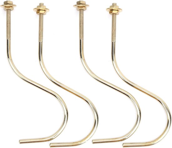 Biljart Keu Haken - Pool Keu Houders - Biljart Tafel Accessoires - Draadontwerp - 4 Stuks - Goud