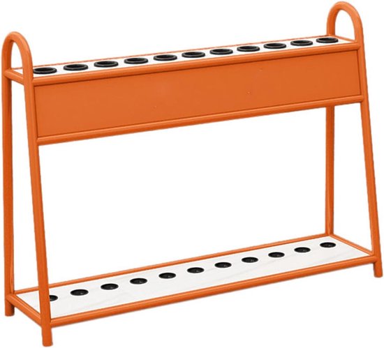 Biljart Keu Houder - Keu Rek - Georganiseerde Opslag - Stabiel Smeedijzer - Tot 13 Keu - Oranje-rood van Merkloos
