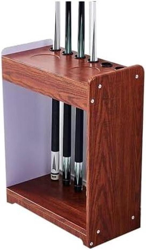 Biljart Keu Houder - Pool Keu Standaard - Keuen Organiseren - Ruimtebesparend Ontwerp - 60 cm - Bruin