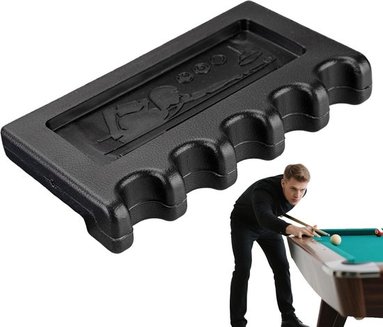 Biljart Keu Houder - Tafel Standaard - Ruimtebesparend Opbergen - Verzwaarde Antislip Basis - 20 x 12 x 3 cm van Merkloos