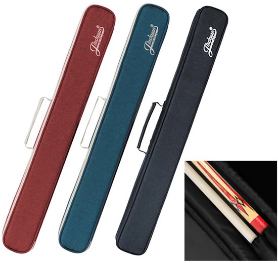 Biljart keu of pool tasje 1+1 rood van Merkloos