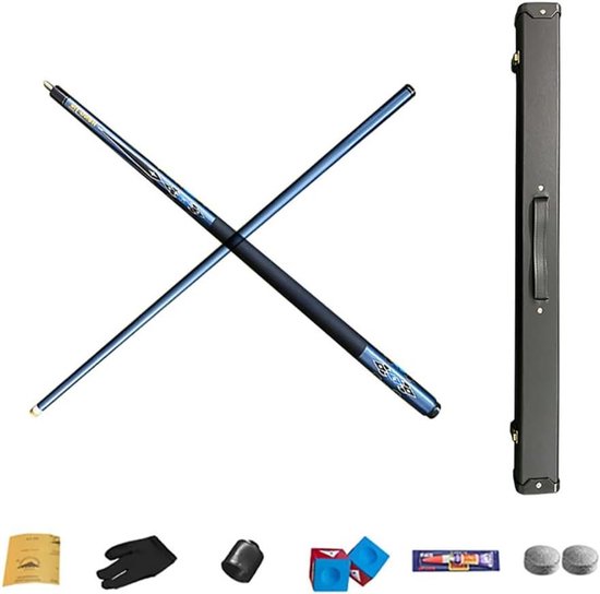 Biljart Keu - Pool Keu - Poolen Spelen - Carbon Fiber Materiaal - 58 Inch - Zwart