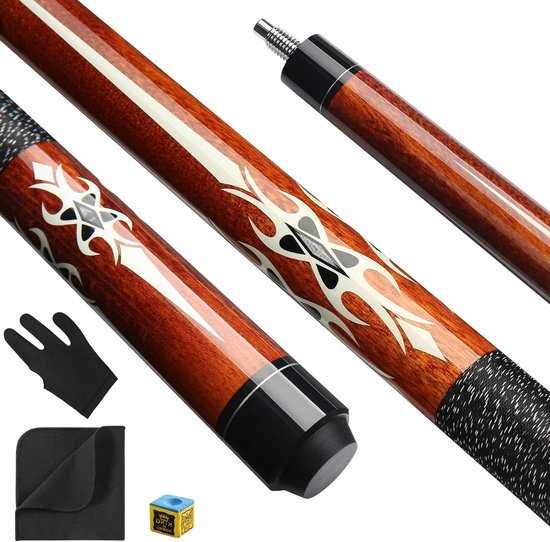 Biljart Keu - Pool Stok - Biljart Spelen - Canadees Esdoornhout - 58 Inch - Bruin