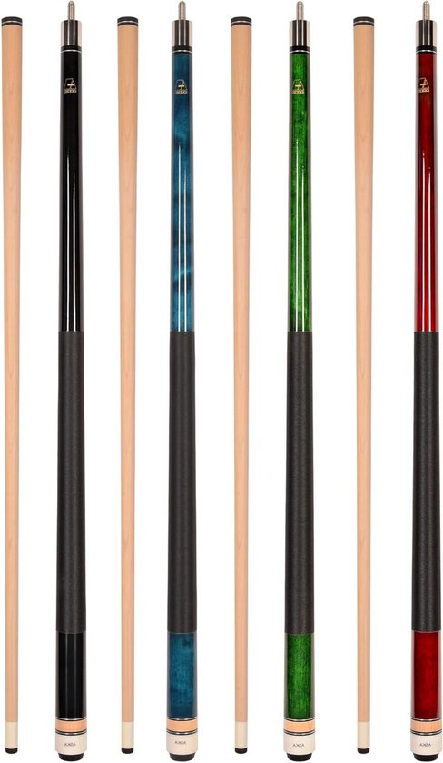 Biljart Keu Set - Pool Keu Set - Biljart Spelen - Canadees Esdoorn Hout - 58 Inch - Meerdere Kleuren van Merkloos