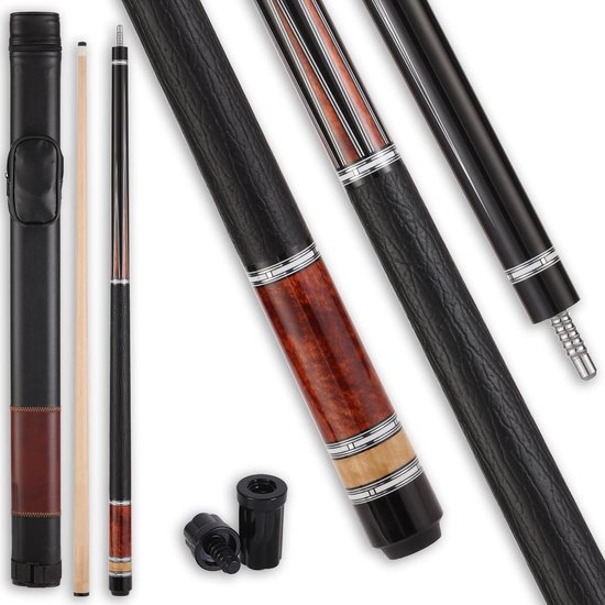 Biljart Keu Set - Pool Sticks - Spel Uitoefenen - Canadees Esdoornhout - 58 Inch - Geel van Merkloos