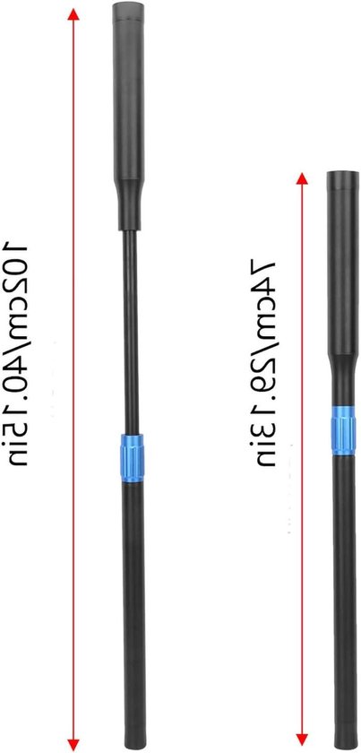 Biljart Keu Verlenging - Pool Keu Accessoire - Biljart Spelen - Telescopisch Verstelbaar - 68-93 cm - Zwart Blauw