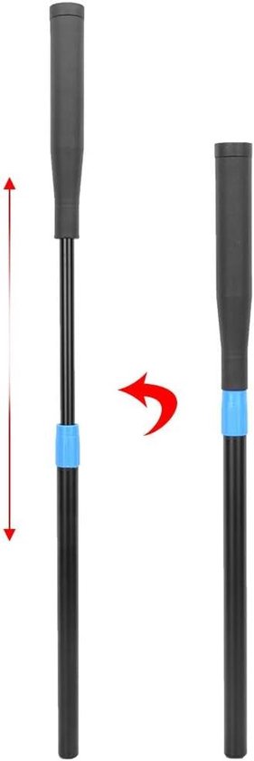 Biljart Keu Verlengstuk - Snooker Rod - Verlengen Keu - Telescopisch Verstelbaar - Tot 105 cm - Zilver