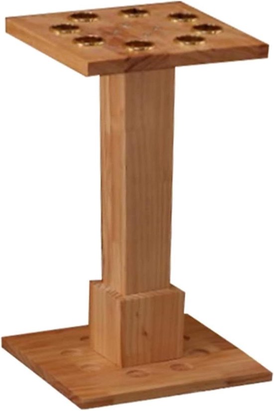 Biljart Keuhouder - Poolstokhouder Keurek - Biljart Opbergen - Massief Houten Frame - 30x30x53 cm - Houtkleur