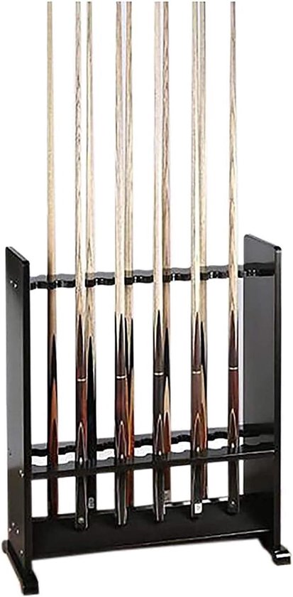 Biljart Keurek - Keuhouder Poolstok - Biljart Accessoires Opbergen - Grote Capaciteit - 64 x 22 x 81 cm - Zwart