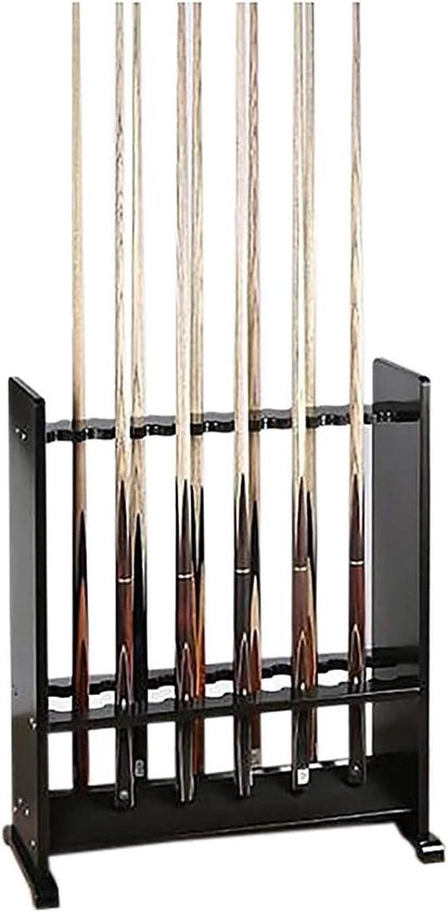 Biljart Keurek - Keuhouder Poolstok - Biljart Organiseren - Grote Capaciteit - 64 x 22 x 81 cm - Zwart