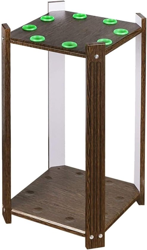 Biljart Keurek - Pool Stokhouder - Biljart Spel - Massief Houten Frame - 32x32x60 cm - Houtkleur