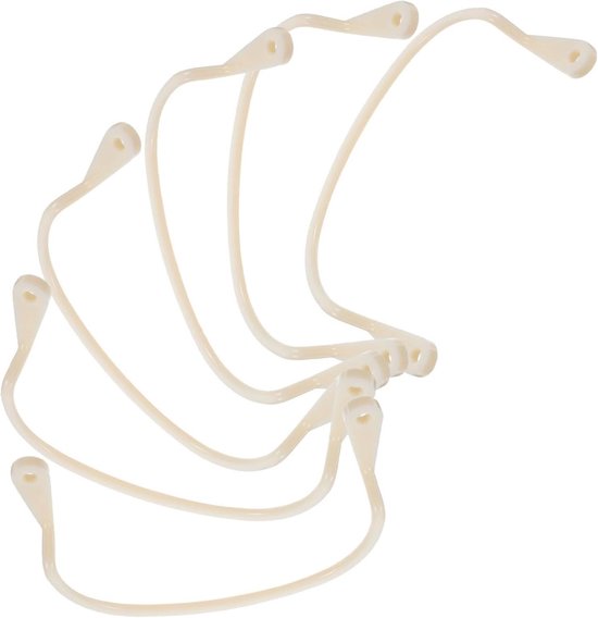 Biljart Netzak Houder - Pooltafel Onderdelen - Spelondersteuning - Eenvoudige Installatie - 6 Stuks - Beige