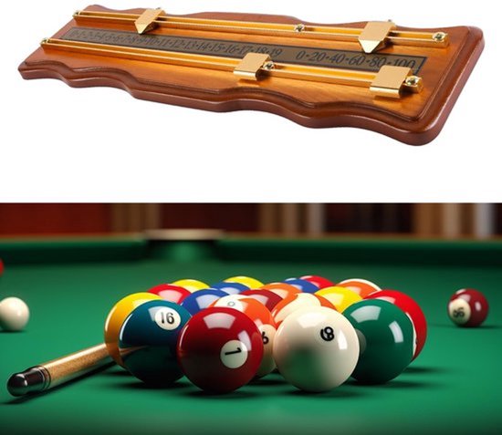 Biljart Scorebord Flexibel Schuifsysteem - Poolspel/Scorer - Snooker - Duurzaam - Thuisclubgebruik - Tot 100 Punten