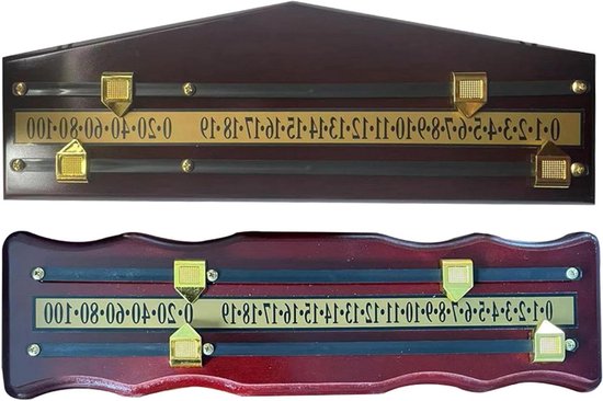 Biljart Scorebord - Scorehouder Spel - Puntentelling Biljart - Houten Constructie - 40 x 15 cm - Niet gespecificeerd
