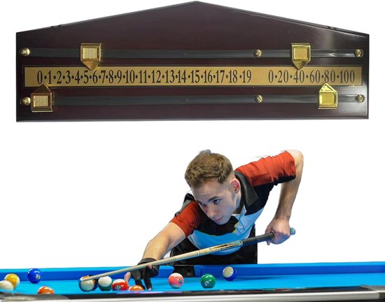 Biljart Scorebord - Scorehouder Tafelspel - Thuis Speelkamer - Duurzaam Hout Ontwerp - 35 cm Lengte