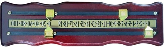 Biljart Scorebord - Snooker Scorer - Wedstrijd Bijhouden - Draagbaar Houten Ontwerp - 43 x 12 x 2 cm