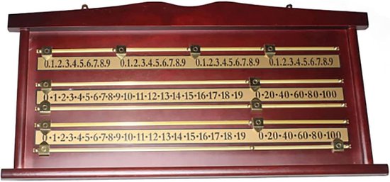 Biljart Scorebord - Snooker Scorer - Wedstrijd Bijhouden - Massief Messing - 70 x 355 cm - Niet gespecificeerd