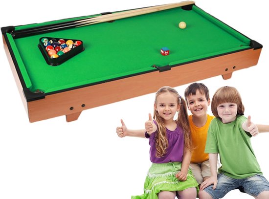 Biljart Tafel - Pooltafel Spel - Kinderspel Ontwikkeling - Interactief Verstelbaar - 81x40x15 cm