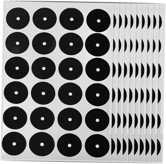 Biljart Tafel Spots - Pool Markers - Nauwkeurigheid Verbeteren - Zelfklevend - 36 cm diameter - Zwart