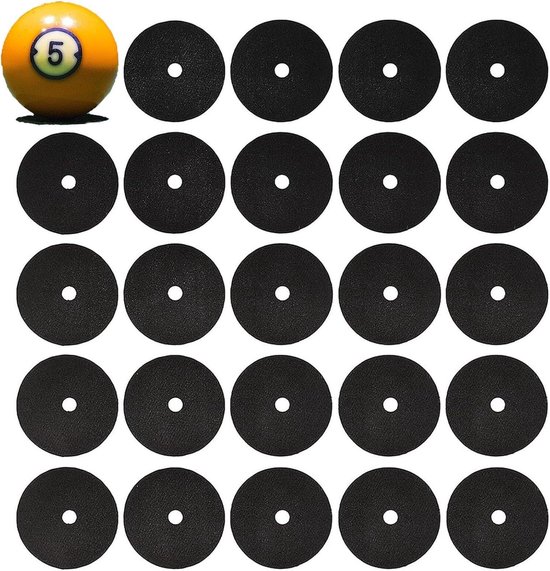 Biljart Tafel Stickers - 48 Stuks - Zelfklevende Markeringstippen - Zwart - Voor Pool & Snooker - Biljart Accessoires van Merkloos