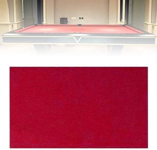 Biljart Tafelkleed - Pool Laken - Snooker Spelen - Slijtvast Nylon - 9ft 2.8m x 1.45m - Rood