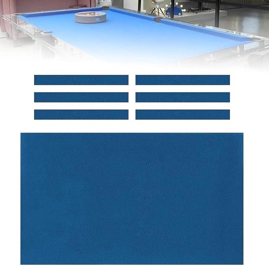 Biljart Tafelkleed - Pooltafel Vilt - Indoor Biljart Spel - Superieur Rekvermogen - 9FT - Blauw