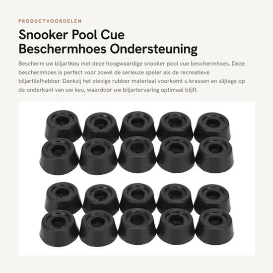 Biljartaccessoires Beschermhoes - Onderste Staart Bescherming - Kleine Hoofdcue - Slijtagepreventie - Ideaal voor Biljartkamer - Nuttig Hulpmiddel - Biljartkeu
