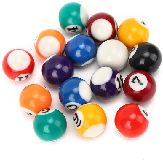 Biljartballen Milieuvriendelijke Kids Biljartbal Speelgoed 16 Stuks 2.5cm Pooltafel Biljart Training Cue Balls Biljartbenodigdheden